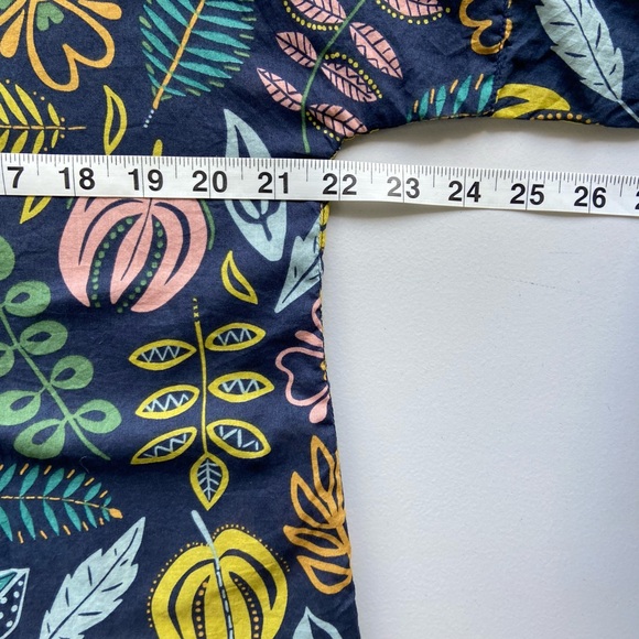 Gudrun Sjoden Women’s Shirt Dress Floral Organic Cotton Midi Medium Lagenlook - Picture 7 of 9